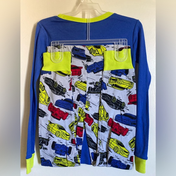 🌸The Children’s Place New Blue & Yellow Car Theme Long Sleeve & Pant Pj Set - Picture 5 of 5